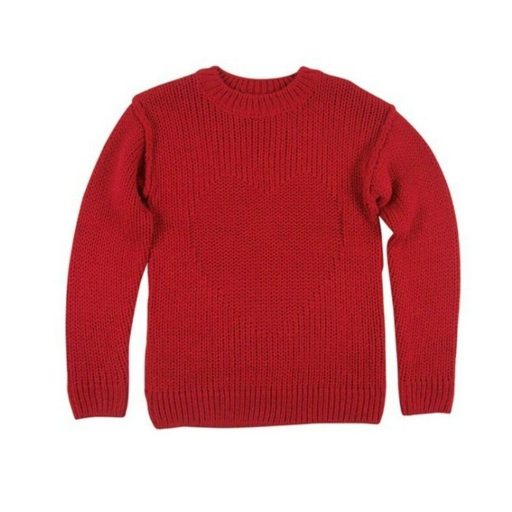 Jones New York Kids Girls Sweater Top Shirt Red Metallic Heart Size 16 NEW